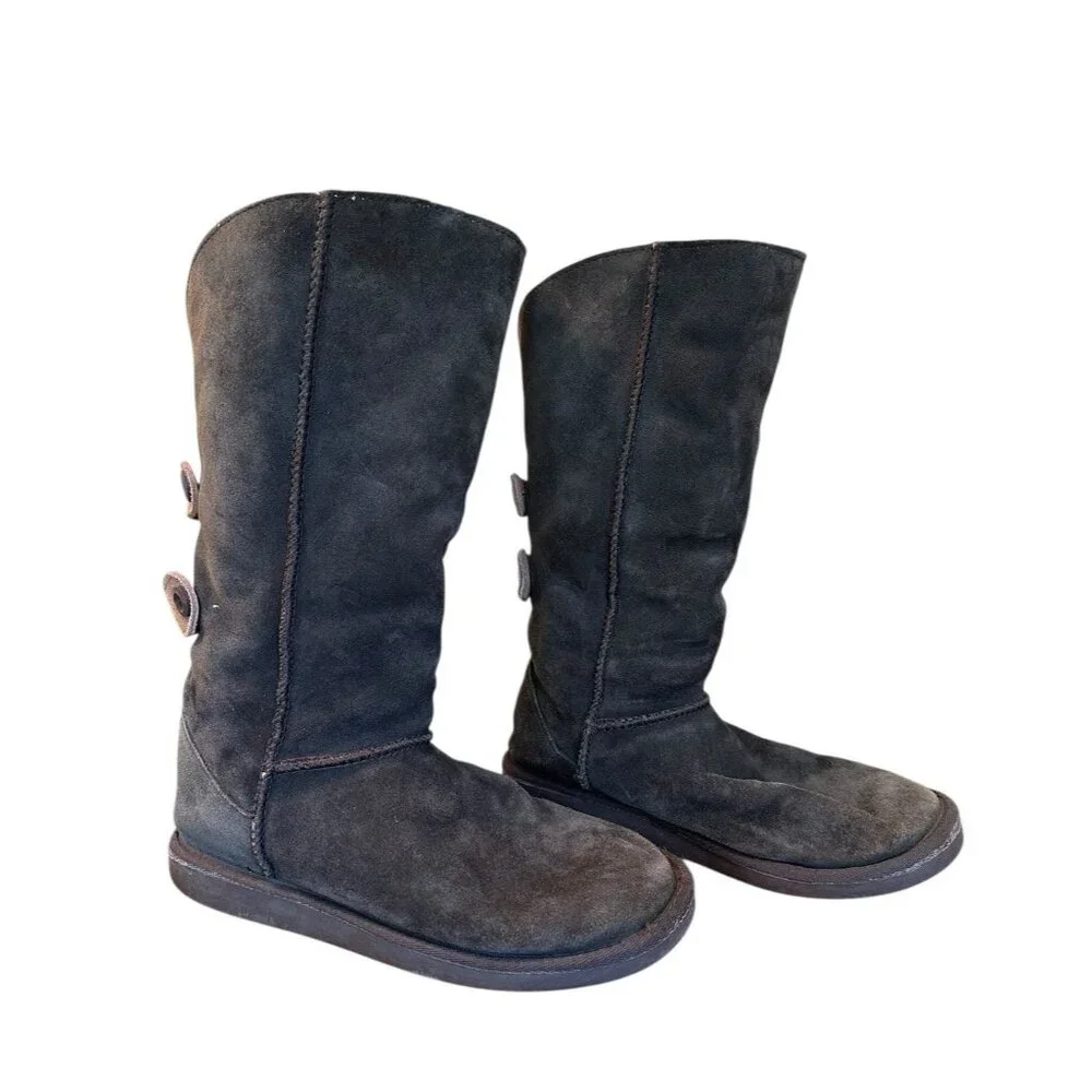 Emu Wool Women's Zoe Dark Green Merino Lined Winter Boots Sz W8 W20221‎ Suede